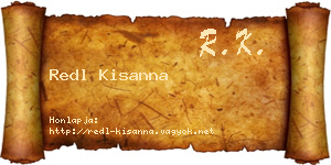 Redl Kisanna névjegykártya